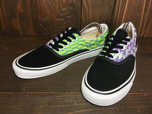 ★VANS バンズ US企画 ERA エラ TWIST ツイスト 黒×白 チェッカー 26.0cm 美品 Used 検 スリッポンオールドスクール SK8 ハーフキャブ