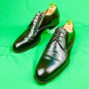 即決 SANTONI 約27cm fatte a mano レザー ダークブラウン サントーニ ファットアマーノ 外羽 プレーントゥ メンズ ビジネス