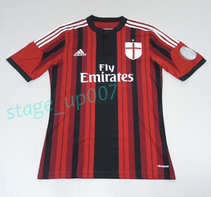 セリエA AC MILAN/ACミラン／14-15ホーム レプリカユニフォーム-UCL着用/adidas サイズL-（美品） ／管NOEQ