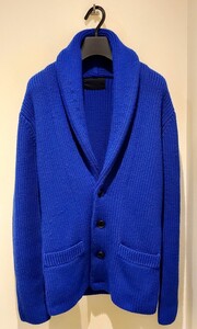 ☆junhashimoto☆WOOL RIB SHAWL COLLAR CARDIGAN☆ショールカラー　カーディガン　 ジュンハシモト