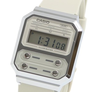 カシオ CASIO 腕時計 A100WEF-8A メンズ レディース クォーツ アイボリー