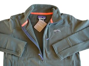 【未使用S】パタゴニア M’s Long-Sleeved R1〓 Fitz Roy 1/4-Zip ■ patagonia Basin Green (BGRN) ■