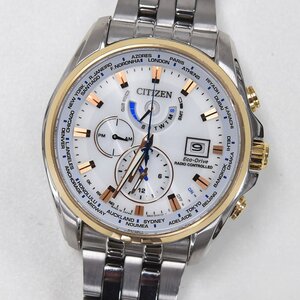 1円 可動品 腕時計 シチズン CITIZEN エコドライブ H820-T021701 電波ソーラー メンズ 同梱不可