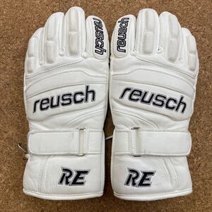 【美品】reusch REスキーグローブ Mサイズ ホワイト スノーボード