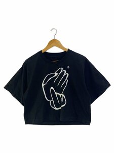 MM6◆18SS/ハンドサイン/Tシャツ/XS/コットン/BLK/S52GC0074