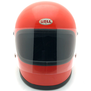 送料無料 BHVシールド付 BELL STAR II ORANGE 55cm/ビンテージヘルメットベルスター2オレンジオンロードフルフェイス族ヘル国産旧車暴走族