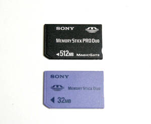 SONY メモリースティック PRO Duo　512MB　メモリースティック Duo　32MB