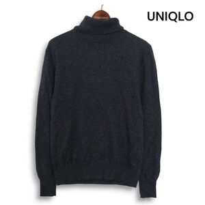 UNIQLO ユニクロ 秋冬 高級 カシミヤ100%♪ タートルネック ニット セーター Sz.M　レディース グレー　K4T01321_8#K