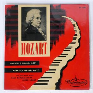 米 BADURA-SKODA/MOZART SONATA, F MAJOR, K497 & SONATA, C MAJOR, K.521/WESTMINSTER WL5082 LP