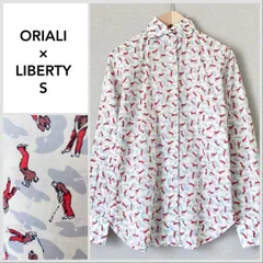 0886【美品♪】ORIALI リバティシャツブラウス