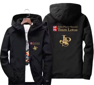 Team Lotus JPS メンズフード付きジッパージャケット スポーツウェア、厚手のウインドブレーカーS〜7XL カラー選択可