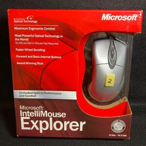 未使用 当時物 マイクロソフト - Intelli Mouse Explorer マウス PS2/USB 2