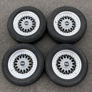 BBS アルミホイール 195/65R15 RS032 +17 15インチ スタッドレスタイヤ 4本セット R31 HR31 スカイライン S13 シルビア F31 レパード