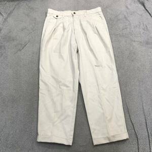 DOCKERS ドッカーズ チノパン ストレートパンツ 2タック サイズ34 アイボリー メンズ ボトムス 最落なし (J24)