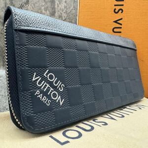 ■現行 極美品 RFID搭載■ LOUIS VUITTON ルイヴィトン スクエアード ヴェルティカル メンズ ジッピー アンフィニ ダミエ 長財布 N60503