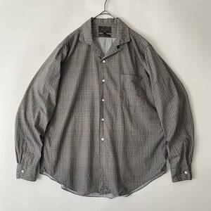 【美品】BEAMS PLUS size/S (jb) 日本製 ビームスプラス ジオメトリックプリント オープンカラーシャツ クラシックフィット ワイド SHIRT