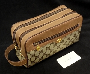 中古 GUCCI ヴィンテージ セカンドバッグ GG柄 ヴィンテージ 014・58・6086 オールドグッチ