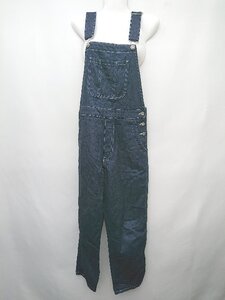 ◇ Θ BACK NUMBER WASHIDENIM デニム オーバーオール サイズM ネイビー レディース P