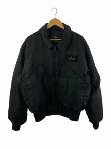 ALPHA INDUSTRIES◆フライトジャケット/XL/ポリエステル/BLK/無地/2030-404/WU-45/P