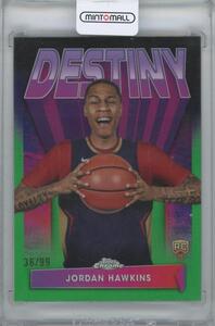 【JORDAN HAWKINS(New Orleans Pelicans)】2023-24 TOPPS Chrome Destiny Green Refractors[36/99]