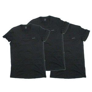 Tシャツ 3枚セット メンズ Vネック ブラック Ｌサイズ DIESEL ディーゼル SPDM/AALW 3PK/8301/送料無料メール便 箱畳む