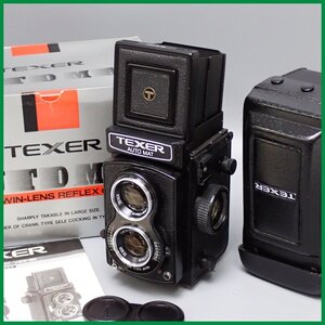 ★TEXER/テクサ AUTO MAT/オートマット 二眼レフカメラ/75mm F2.8・F3.5/レザーケース等付属&1666600013