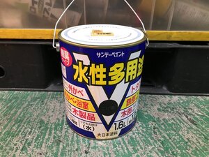 12-03-052 ◎M 未使用品　塗料 DIY用品 サンデーペイント 大日本塗料 水性多用途 外壁 浴室 木製品など 1.6L こげ茶