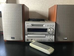 【オーディオ機器】ONKYO オンキョー ミニコンポ FR-X7A CD MD リモコン付き