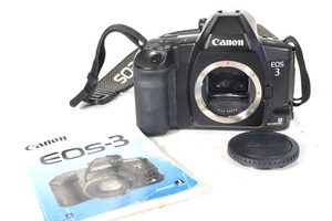 Canon キャノン EOS-3 一眼レフ フィルムカメラ ボディ ブラック オートフォーカス 写真撮影 趣味 コレクション_KFJ_C0116-F01F