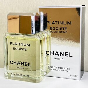 【送料無料!!】CHANEL EGOISTE PLATINUM POUR HOMME シャネル エゴイスト プラチナム プールオム オードトワレ 100ml 残量9割程度 香水