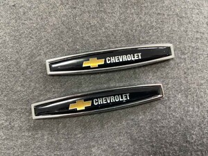 ★シボレー CHEVROLET★118★ 金属ステッカー エンブレム デカール 2枚セット 車用装飾 両面テープで取付簡単 スクラッチを隠す