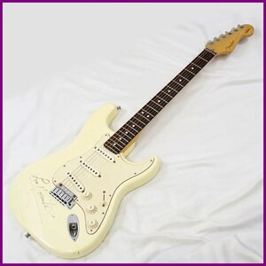 ★1円 Fender USA/フェンダー レオ・ノセンテリ 直筆サイン入り ストラトキャスター エレキギター/Olympic White/ケース付き&1832500100