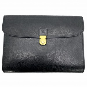 Vintage Burberrys Leather Buiness Bag Black バーバリー ビジネスバッグ セカンドバッグ