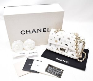 ☆★年末年始在庫一掃セール★☆美品 CHANEL シャネル 【マトラッセ Wフラップ ココマーク 2.55 チェーンショルダー・バッグ ホワイト】