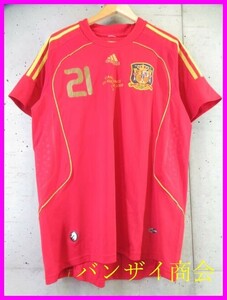 【送料300円可】3060b6◆希少です◆adidas アディダス【スペイン代表】サッカーユニフォーム L/ワールドカップ/リーガ/ジャージジャケット