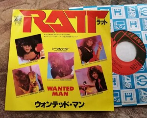 即決EP★ラット 【 P1909 】 ウォンテッド・マン / RATT / WANTED MAN / SHE WANTS MONEY シングル 