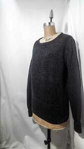 RRL Double RL Crew neck cotton knit sweater 美品 ダブルアールエル クルーネック コットン ニット セーター ビンテージ US.NAVY ゴマ塩