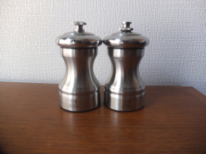 PEUGEOT Stainless Bistro Pepper&Salt mill プジョー ステンレスミル ビストロ ソルト＆ペッパー 2個セット 10cm 調理器具 厨房