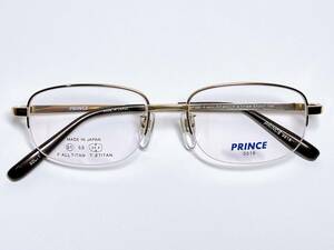 ナイロール　日本製　メガネ　PRINCE プリンス　★ チタン　軽量　ゴールド　男性用　メガネフレーム　眼鏡