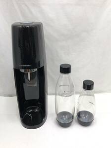 動作未確認 SodaStream ソーダストリーム Spirit スピリット SPT001 ブラック マシン本体 ボトル 2本 セット 炭酸水メーカー 241114