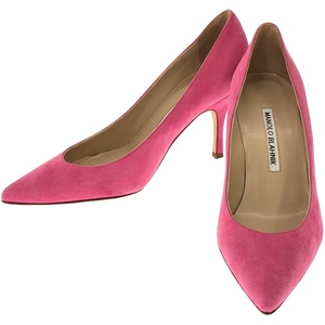 MANOLO BLAHNIK マノロブラニク KIETTA 90 スウェードレザーパンプス ピンク 36 ITY3UTXDY2LC