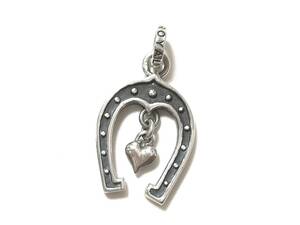 ☆定価￥51,840 本物 正規品 ロイヤルオーダー Charmed Horse Shoe w/ Heart ホース シュー ハート ペンダントトップ シルバー925☆