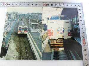 古い 鉄道写真 6枚　近鉄 近畿日本鉄道　電車 時刻表 案内板 行先板 サボ など　２-26