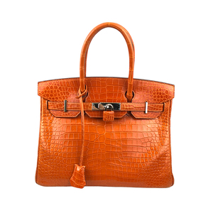 エルメス HERMES バーキン30 T刻印 パンデピス シルバー金具 ポロサス ハンドバッグ レディース 中古