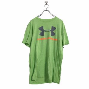 UNDER ARMOUR 半袖 ロゴ Tシャツ M ライト グリーン アンダーアーマー ビッグロゴ 古着卸 アメリカ仕入 a506-6919