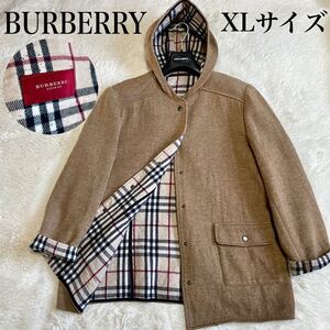 希少 BURBERRY 赤タグ ウール フーデットコート ブルゾン バーバリー パーカー