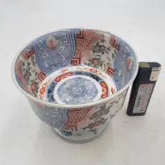 伊万里焼　色絵の高坏の器　時代物　食器　骨董品、美術品