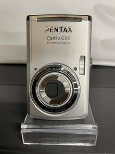 PENTAX optio E60 シルバー　コンパクトデジタルカメラ デジタルカメラ ペンタックス 