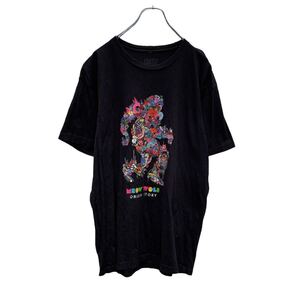 MEOW WOLF 半袖 プリント Tシャツ L ブラック 古着卸 アメリカ仕入れ a408-5163