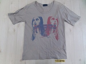 RAGEBLUE レイジブルー メンズ プリント 半袖Tシャツ M グレー